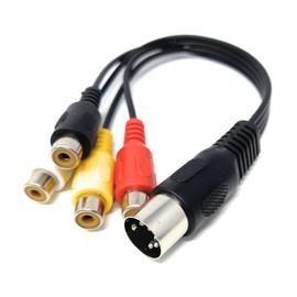 20cm 5 Pin Din to 4 x RCA Phono Female Sockets Audio Video Lead Cable 0.6ft