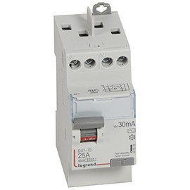 Legrand 411610 Differential Switch DX³-ID with High Input and Output Capacity with Screws, 2P, 230V, 25A TypeAC, 30mA, 2 Modules