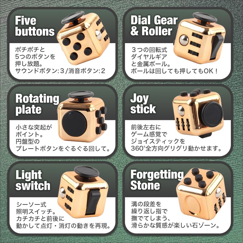 SALUDABLE Fidget Cube Infinity Cube Infinity Stress Relief Toy Set