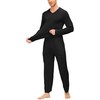 JINSHI Men's Pyjamas Set Lounge Wear Pants Bottom Long Sleeve