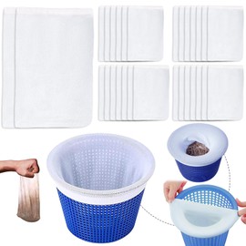 BNWRRCVKE 30 pieces pool skimmer socks, swimming pool skimmer protect your filter effectively and easily, can effectively trap hair, leaves, dust, small insects and other dirt in the pool