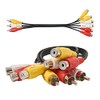 AV Cable Splitter, 3 RCA Male Jack to 6 RCA