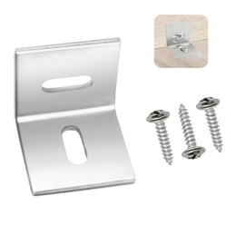 Table Top Fasteners,20 Pack Z Clips for Table Tops Included 60 pcs Screws,Adjustable Corner Braces for Wood Table Tops,Which L Brackets Use on Wood Table as Countertop Fasteners