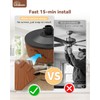 Sofucor 42 Inch Ceiling Fans with Lights-Modern Brown Small Bedroom