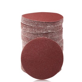SPEEDWOX 100pcs Sanding Discs 3 inch Sandpaper 80 Grit Hook and Loop Sanding Discs for Drill Grinder Rotary Tools No Hole