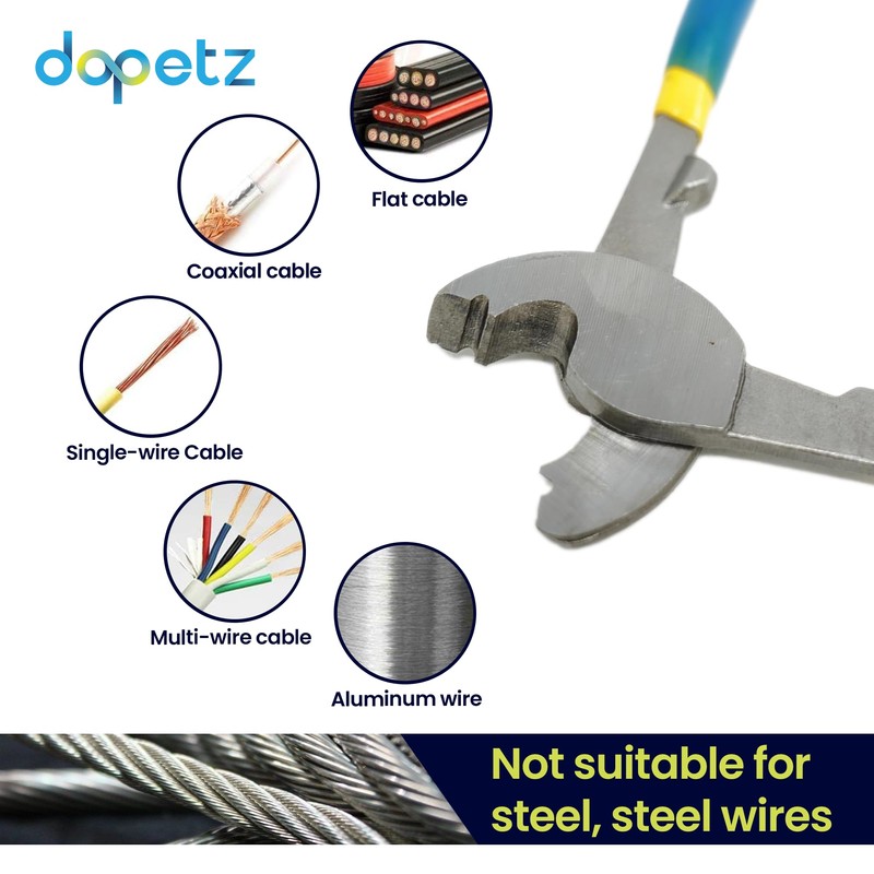 Dapetz ® 10 Cable Cutter Heavy Duty Wire Stripper Cutting