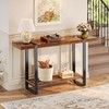 Huuger 47.2 Inch Entryway Table, 2-Tier Industrial Console Sofa Table,