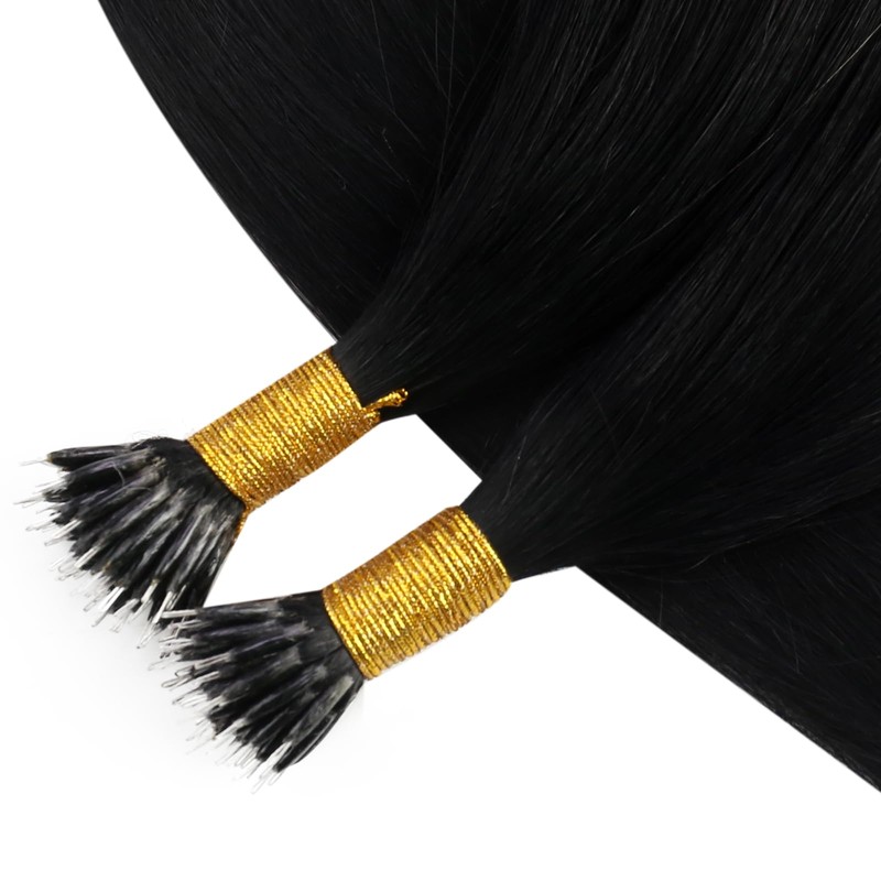 Ugeat Nano Hair Extensions Real Human Hair 14 Inch Nano
