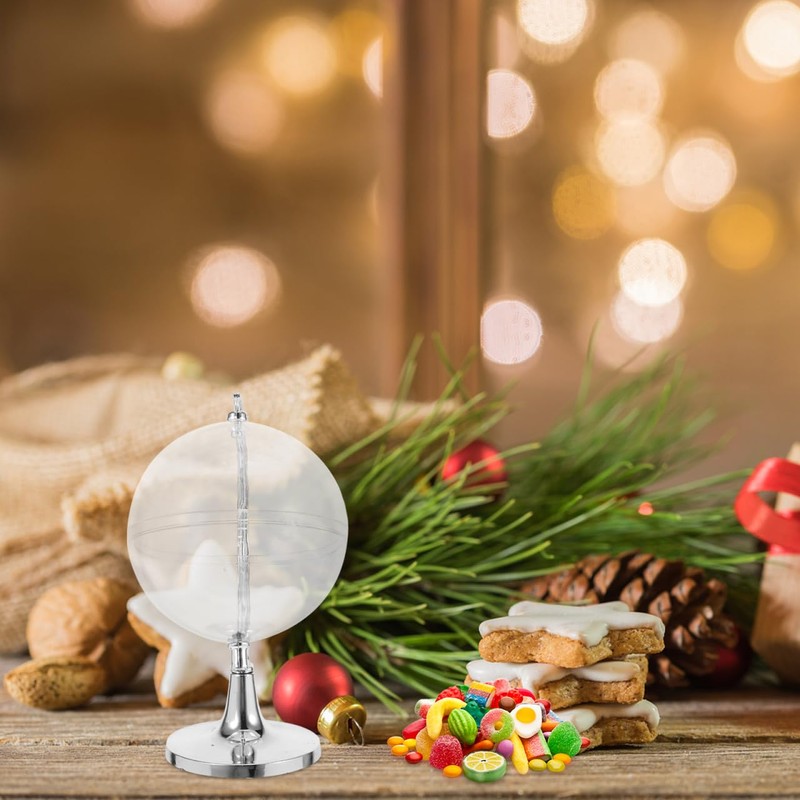 Tomaibaby Mini Globe Candy Box, Plastic Fillable Globe Candy Case