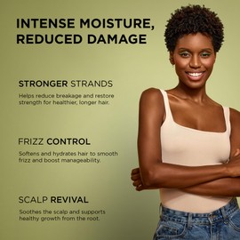 African Pride Feel It Formula Strengthening Leave-In Cream | Leave-In Conditioner & Hair Mask with Peppermint, Rosemary & Sage | Nourishes, Promotes Hair Growth, Frizz Control | 12 oz