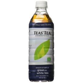 Teas' Tea Unsweetened Green + White, 16.9 Fl Oz (Pack of 12)