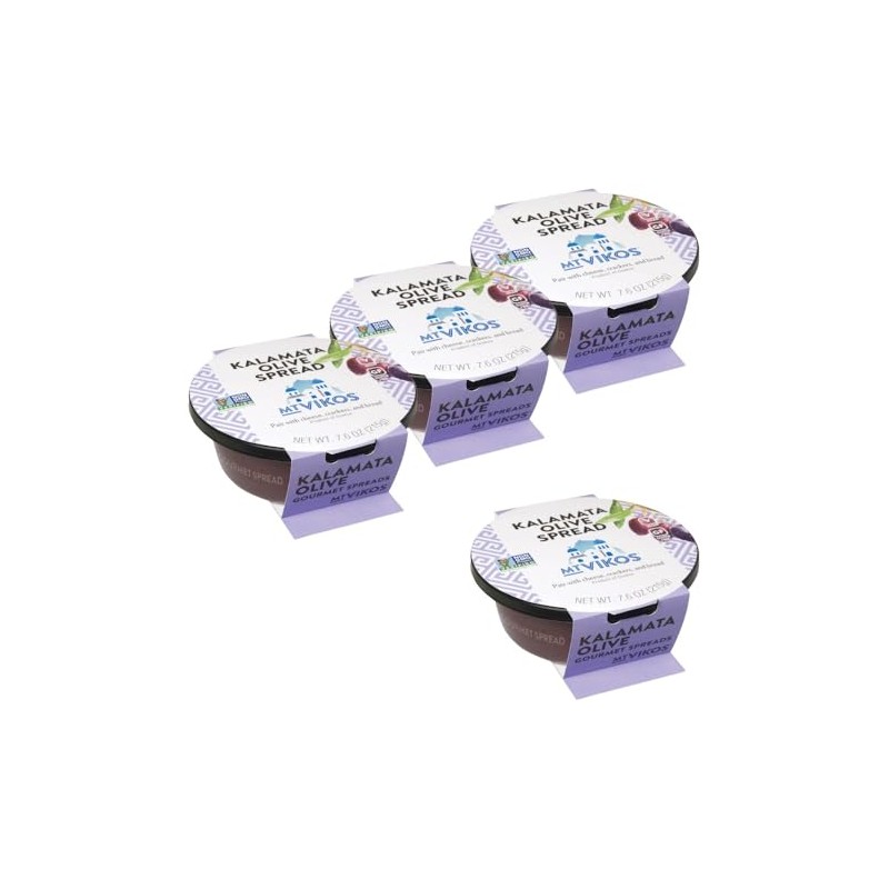Mt Vikos Kalamata Olive Spread, 7.6 oz, 4 Pack