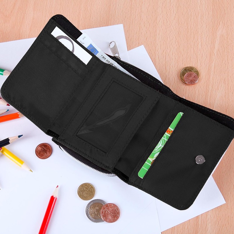 Striefchen® Children's Wallet with Name, Motocross, Black, black