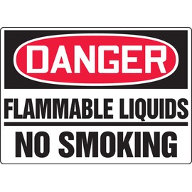 Accuform "Danger Flammable Liquids - No Smoking" Safety Sign, Accu-Shield™, 10 x 14 Inches (MCHL078XP)