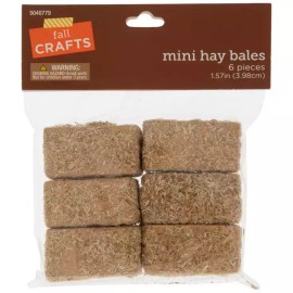 Hobby Lobby HL Craft Supply - Miniature Fairy Garden Straw Bale of Hay 2pks