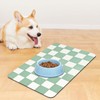 Checkered Dog Feeding Mat, Non-Slip Sole Absorbent Dog and Water