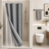 LaCyan Waterproof Waffle Shower Curtain, 258GSM Heavy Duty 3 Piece