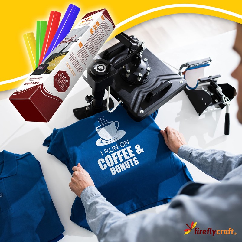 Firefly Craft Heat Transfer Vinyl for Silhouette and Cricut, 12.5