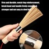 Cleaning Brush, Wooden Scrub Brush, with Hangable Loop, Ergonomic Pan