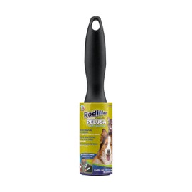 Fancy Pets Rodillo Quita Pelusa y Pelo de Perro o Gato con 60 Hojas Adhesivas Intercambiables, Rodillo Giratorio, Mango Ergonómico