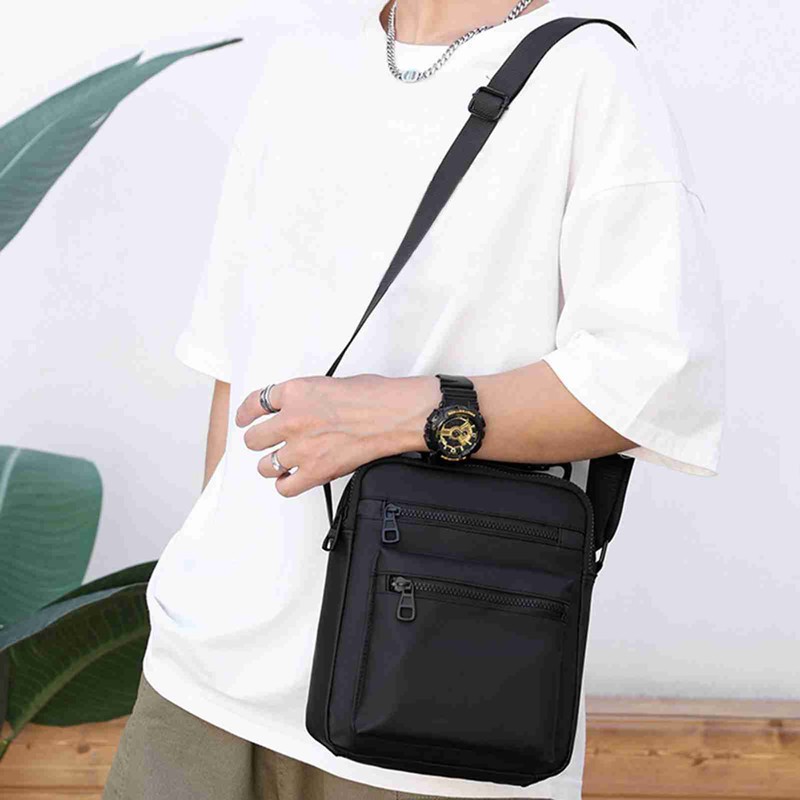 Men Sling Bag Single Shoulder Bag Crossbody Bag Wear-Resistant Oxford