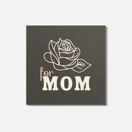 Unbranded Flower For Mom Retro 4'' X 4'' Square Wooden Coaster