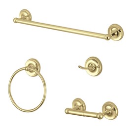 Kingston Brass BAK312478PB Victorian 4-Piece Bathroom Accessory Set, Polished Brass