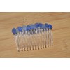 Genuine Cobalt and Cornflower Blue Sea Glass Hair Comb
