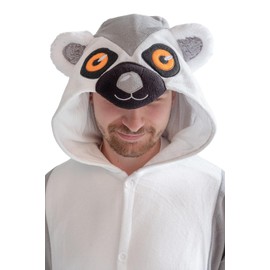 Ring-Tailed Lemur Kigurumi-Regular Unisex Animal Cosplay Adult Onesie Costume