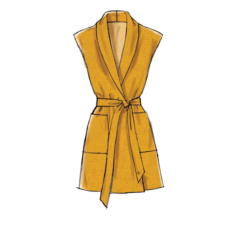 McCall Pattern Women's Loose Fit Belted Jacket, Sizes 4-14 Sewing