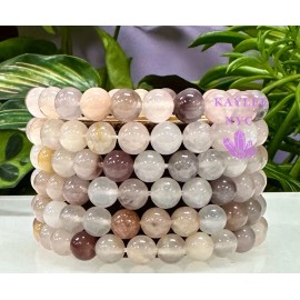 Ice Obsidian Wholesale Lot 6 Pcs Natural Pink Aventurine 8mm 7.5” Stretch Bracelet