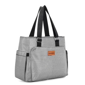Large Women Lunch Bags for Work/Insulated Adult Lunch Box for Women/Leakproof Cooler Lunch Tote Bag with Storage Pocket. Reusable Lunch Cooler Purse for Work Picnic Hiking 14L, Stripe