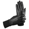 AFE Ladies Horse Riding Gloves Synthetic Leather Equestrian Black Stretch