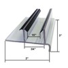 Clear Sliding Shower Door Bottom Guide 3" x 2" x