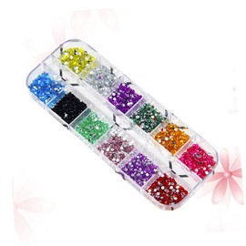 LALAFINA 2000pcs Colors Nail Tips for Nail Art Decoration Vibrant Crystal Patch Accessories for Creative Manicure Designs Easy Application for Natural Artificial