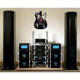 Vinyl Record Clock VINY WOODY Electric Guitar Rock and Roll Vinyl Disco Clock Blues Rock Rhythm and Blues Clock New Wall Decoration Original Gift