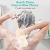 4Pack Back Scrubber for Shower Loofah with Long Handle, Shower