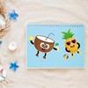 36PCS Facial Stickers for Kids Cartoon Hawaiian Beach Theme Sticker