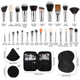 Makeup Kit, Multi-functional Makeup Tool Set with Makeup Brush Foundation Brush Make up Brushes Set ，Meet the needs of all scene makeup and portable storage (LH32, Count, 32)