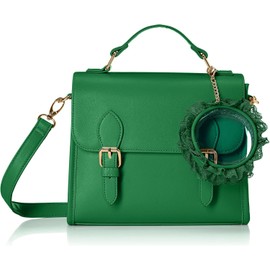 WEGO Women’s 2-Way Satchel, Shoulder Bag, Clear Pocket, Ita-Bag, Art Deco Bag, For Going Out, Daily Use, Gifts, Feminine, South Korea, All Season, beige