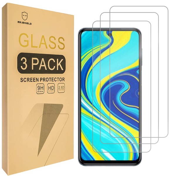 Mr.Shield [3-Pack] Designed For Xiaomi Redmi Note 9 Pro [Tempered