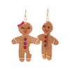 Betsey Johnson Christmas Mismatch Earrings (Gingerbread - Bite Missing)
