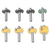 8Pcs Router Bit Groove Cutter Bit Set T Shape Wood