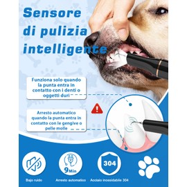 Lullu 14 Kit Pulizia Denti Cane, Ablatore Tartaro Ultrasuoni Cani Elettrico