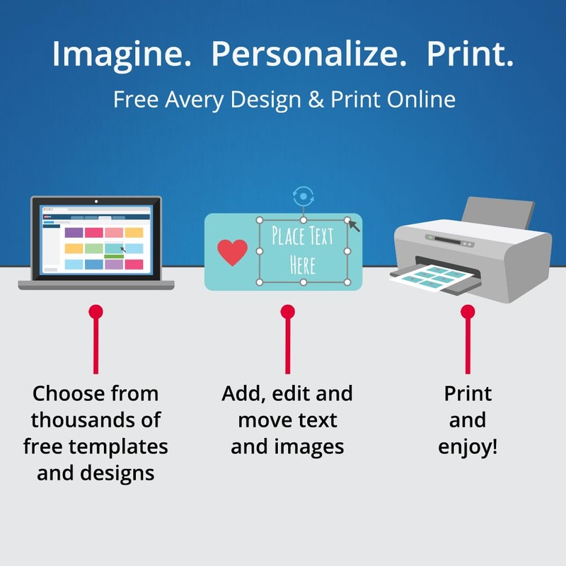 Avery Printable, Customisable Mini Organising Return Address Labels, Inkjet Printers,