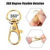AUGSUN 100PCS Gold Swivel Clasps Lanyard Snap Hooks with Key