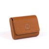 Earbud Case KBEAR Leather Mini Headphone case, Brown Portable Headphone