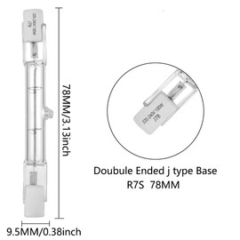 VINBE 100W Halogen R7S 78mm Dimmable 1000lm (5 Pack) J Type Linear Double Ended Floodlight Bulb 230V for Work, Security, Landscape Lights, Floor Lamps, Warm White 2700K