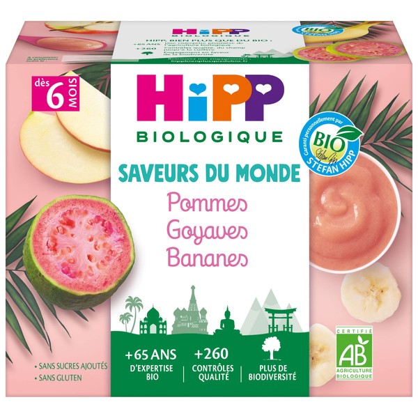 HiPP Biologique Apple Guava Banana Bowls 4 x 100 g