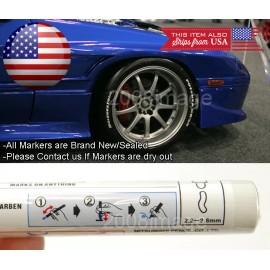 Uni 2x Blue Waterproof Oil Based Pen Paint Marker For All Types Seasons Terrain Tire